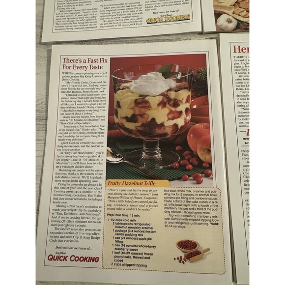 Taste Of Home's Quick Cooking 5 Issue Lot Vintage Cooking Magazines - Picture 12 of 14